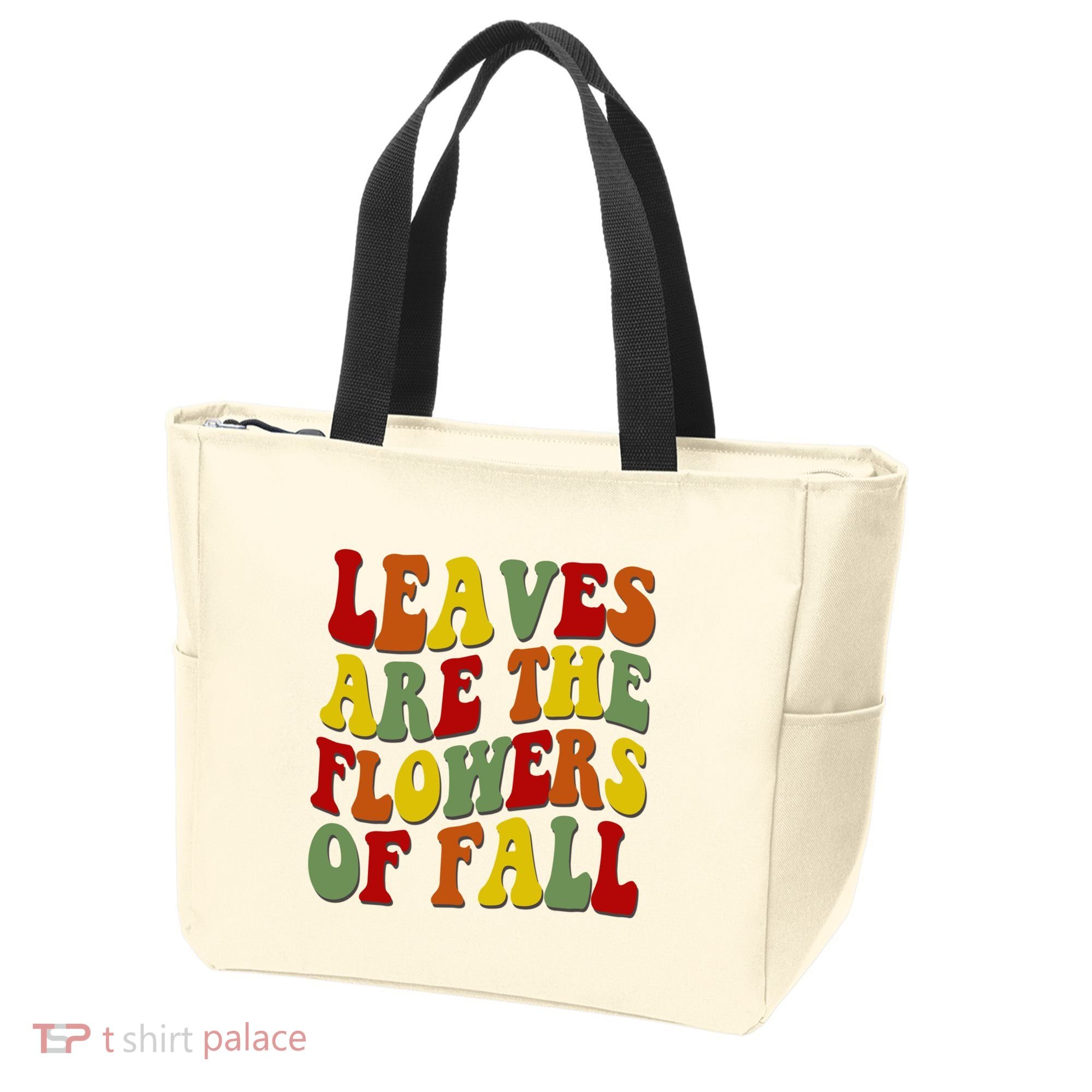 Leaves Are The Flowers Of Fall Retro Tote Bag