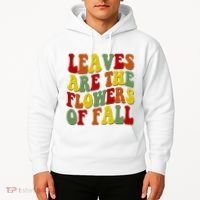 Leaves Are The Flowers Of Fall Retro Hoodie thumb 2