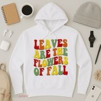 Leaves Are The Flowers Of Fall Retro Hoodie thumb 3