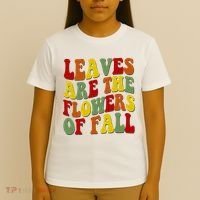Leaves Are The Flowers Of Fall Retro T-Shirt thumb 4