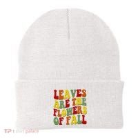Leaves Are The Flowers Of Fall Retro Beanie thumb 0