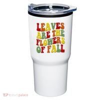 Leaves Are The Flowers Of Fall Retro Tumbler thumb 0
