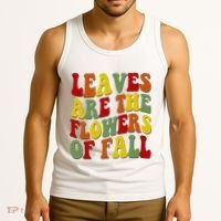 Leaves Are The Flowers Of Fall Retro Tank Top thumb 3