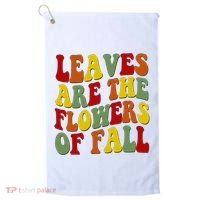 Leaves Are The Flowers Of Fall Retro Golf Towel thumb 0