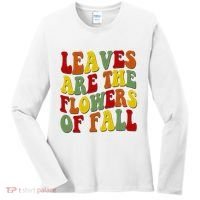 Leaves Are The Flowers Of Fall Retro Women's Long Sleeve Shirt thumb 0