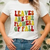 Leaves Are The Flowers Of Fall Retro Women's T-Shirt thumb 2