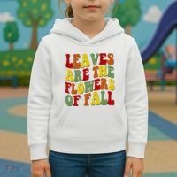 Leaves Are The Flowers Of Fall Retro Kids Hoodie thumb 3