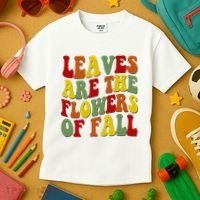 Leaves Are The Flowers Of Fall Retro Kids T-Shirt thumb 3