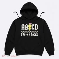 Lightning ABCD Teacher Student Pre K Rocks Back To School Hoodie thumb 0