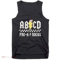 Lightning ABCD Teacher Student Pre K Rocks Back To School Tank Top thumb 0