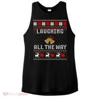 Laughing All The Way Jingle Bells Ugly Sweater Gift Ladies PosiCharge Tri-Blend Wicking Tank thumb 0
