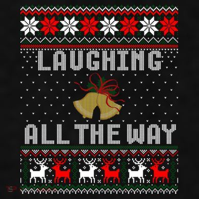 Laughing All The Way Jingle Bells Ugly Sweater Gift Ladies PosiCharge Tri-Blend Wicking Tank