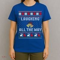 Laughing All The Way Jingle Bells Ugly Sweater Gift T-Shirt thumb 4