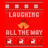 Laughing All The Way Jingle Bells Ugly Sweater Gift Santa Hat thumb 1