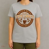 Latte Larry's Better Beans Hot Coffee & Real Scones Emblem T-Shirt thumb 4