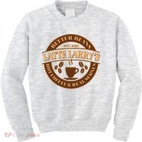 Latte Larry's Better Beans Hot Coffee & Real Scones Emblem Kids Sweatshirt thumb 0