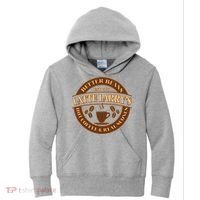 Latte Larry's Better Beans Hot Coffee & Real Scones Emblem Kids Hoodie thumb 0