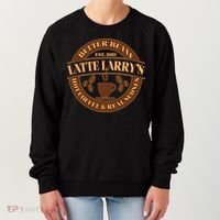 Latte Larry's Better Beans Hot Coffee & Real Scones Emblem Women's Sweatshirt thumb 0
