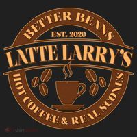 Latte Larry's Better Beans Hot Coffee & Real Scones Emblem Women's Sweatshirt thumb 2
