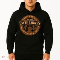 Latte Larry's Better Beans Hot Coffee & Real Scones Emblem Hoodie thumb 2