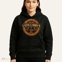 Latte Larry's Better Beans Hot Coffee & Real Scones Emblem Hoodie thumb 5