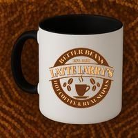 Latte Larry's Better Beans Hot Coffee & Real Scones Emblem Coffee Mug thumb 2