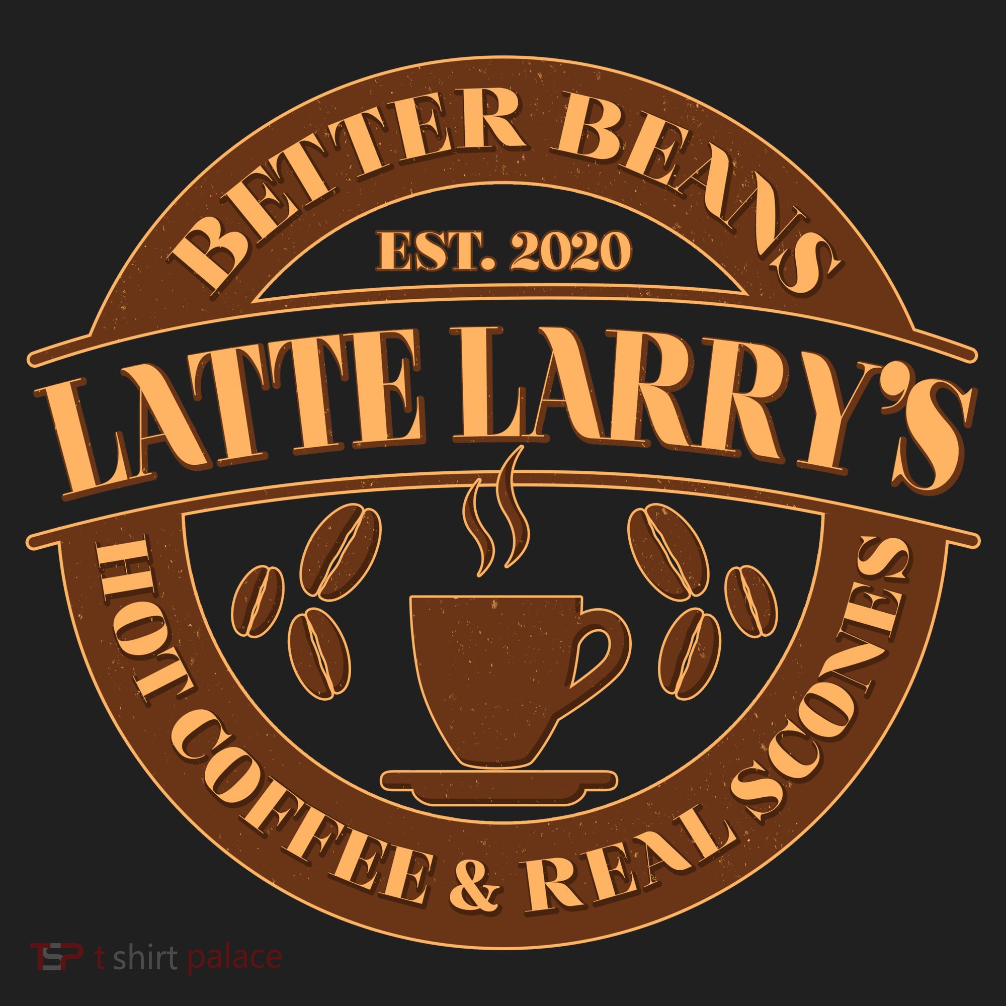 Latte Larry's Better Beans Hot Coffee & Real Scones Emblem Beanie