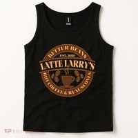 Latte Larry's Better Beans Hot Coffee & Real Scones Emblem Tank Top thumb 2