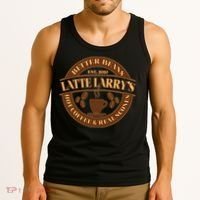 Latte Larry's Better Beans Hot Coffee & Real Scones Emblem Tank Top thumb 3