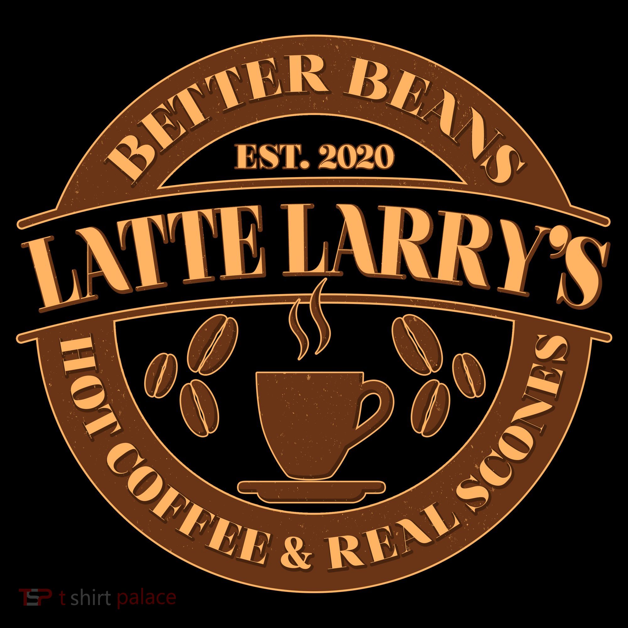 Latte Larry's Better Beans Hot Coffee & Real Scones Emblem Tank Top