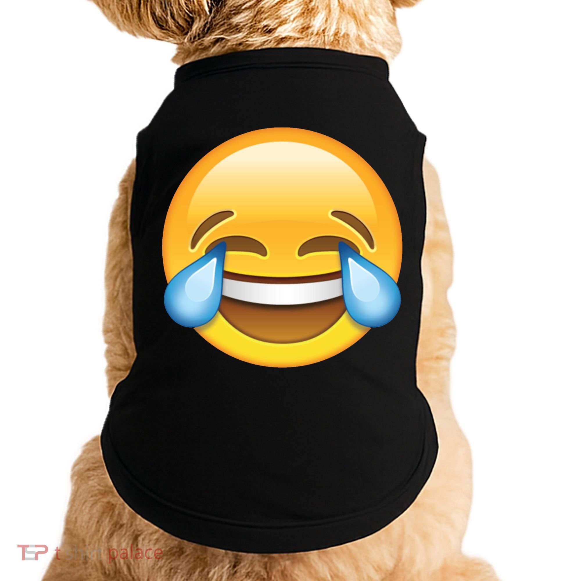 Laughing out Loud Emoticon Emoji Smiley Crying Doggie Tank