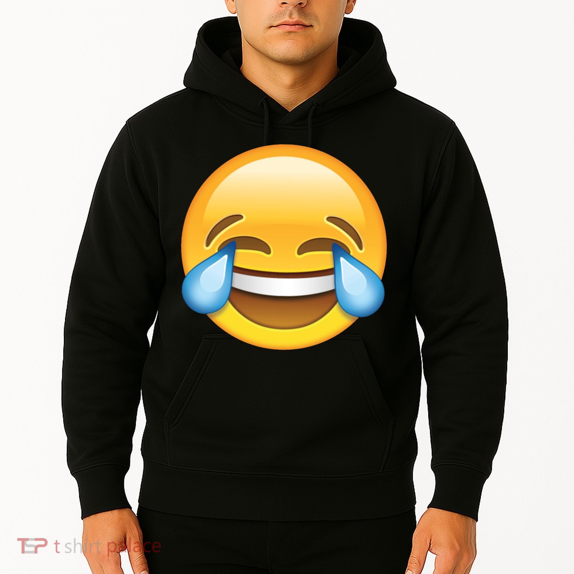 Laughing out Loud Emoticon Emoji Smiley Crying Hoodie