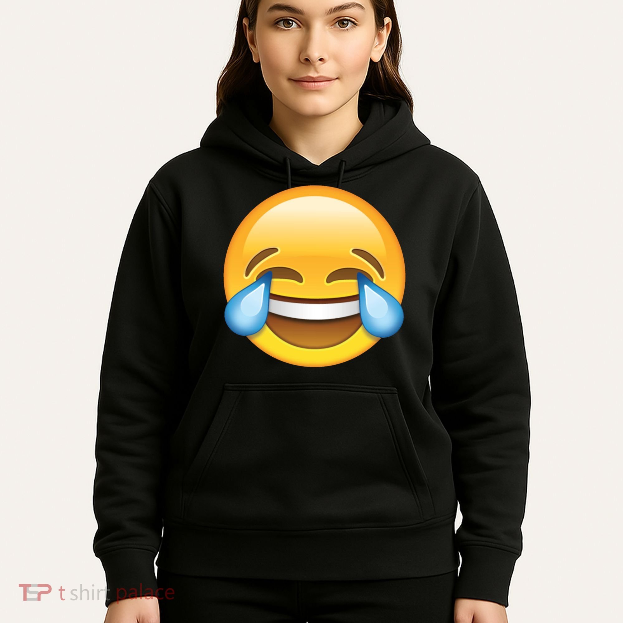 Laughing out Loud Emoticon Emoji Smiley Crying Hoodie
