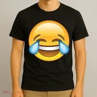 Laughing out Loud Emoticon Emoji Smiley Crying T-Shirt thumb 3
