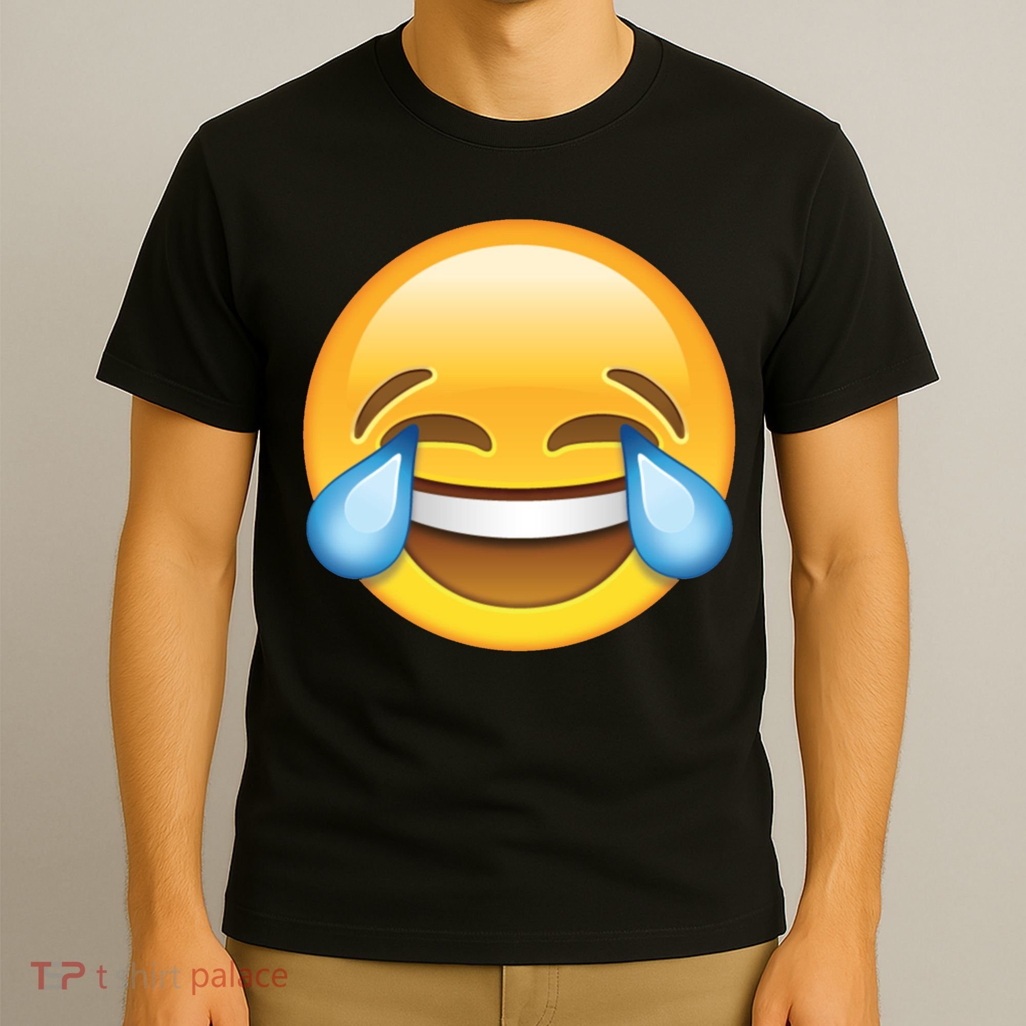 Laughing out Loud Emoticon Emoji Smiley Crying T-Shirt