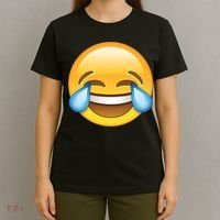 Laughing out Loud Emoticon Emoji Smiley Crying T-Shirt thumb 4