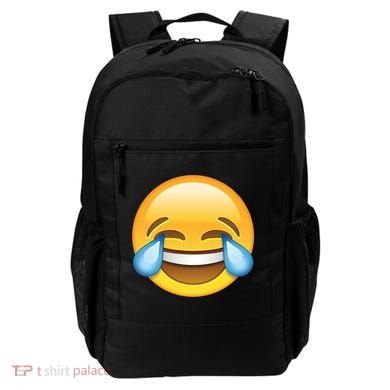 Laughing out Loud Emoticon Emoji Smiley Crying Backpack