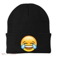 Laughing out Loud Emoticon Emoji Smiley Crying Beanie thumb 0