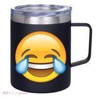 Laughing out Loud Emoticon Emoji Smiley Crying 12oz Stainless Steel Coffee Mug thumb 0