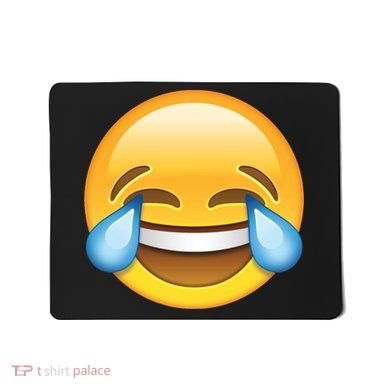 Laughing out Loud Emoticon Emoji Smiley Crying Mousepad