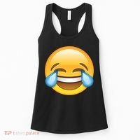 Laughing out Loud Emoticon Emoji Smiley Crying Women's Tank Top thumb 0