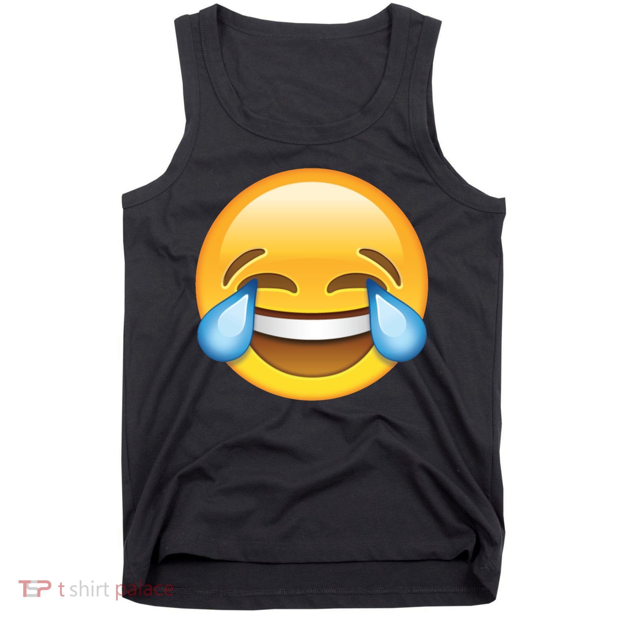 Laughing out Loud Emoticon Emoji Smiley Crying Tank Top