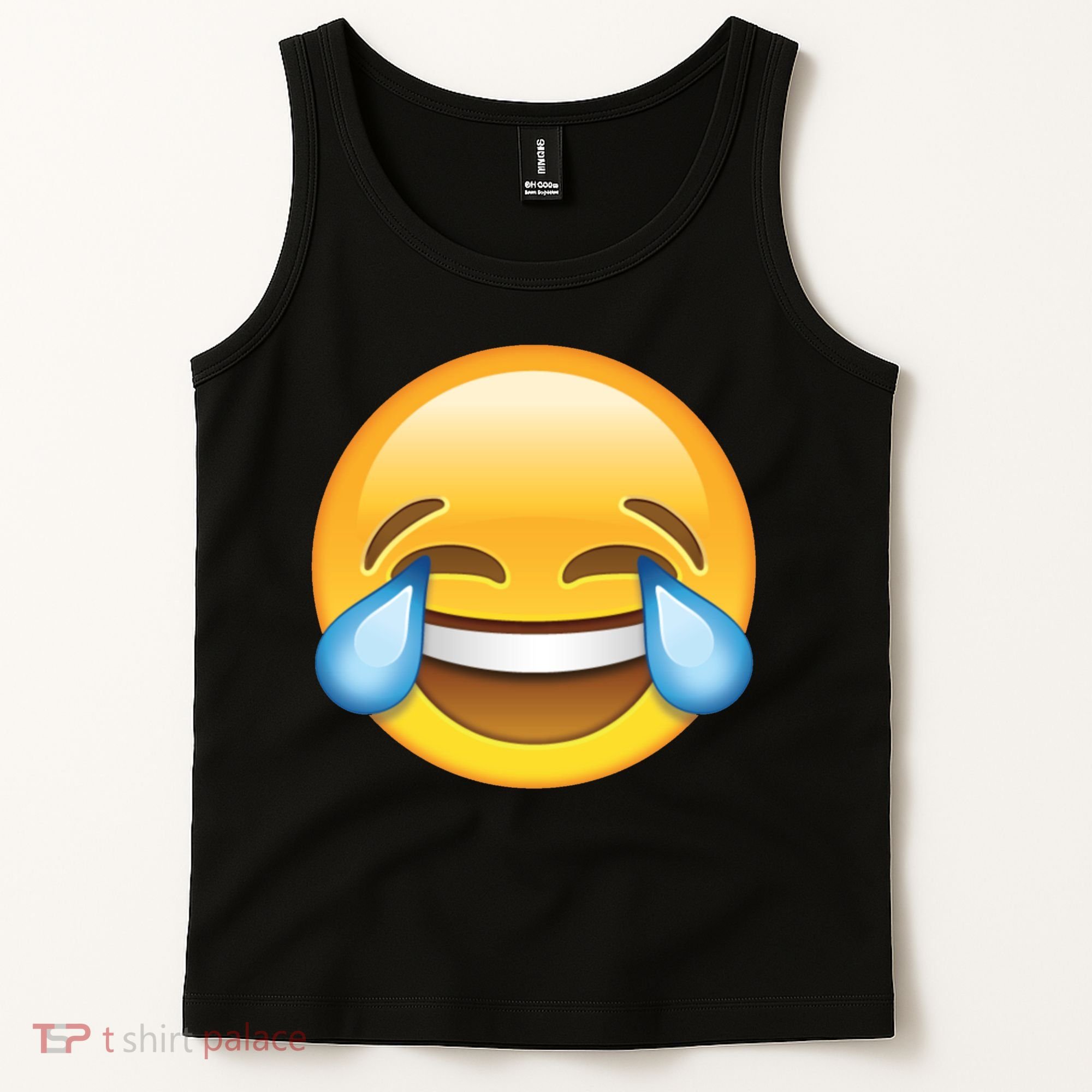 Laughing out Loud Emoticon Emoji Smiley Crying Tank Top