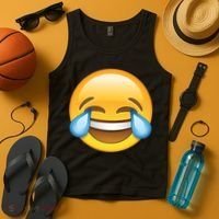 Laughing out Loud Emoticon Emoji Smiley Crying Tank Top thumb 4