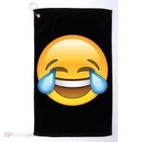 Laughing out Loud Emoticon Emoji Smiley Crying Golf Towel thumb 0