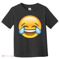 Laughing out Loud Emoticon Emoji Smiley Crying Toddler T-Shirt thumb 0