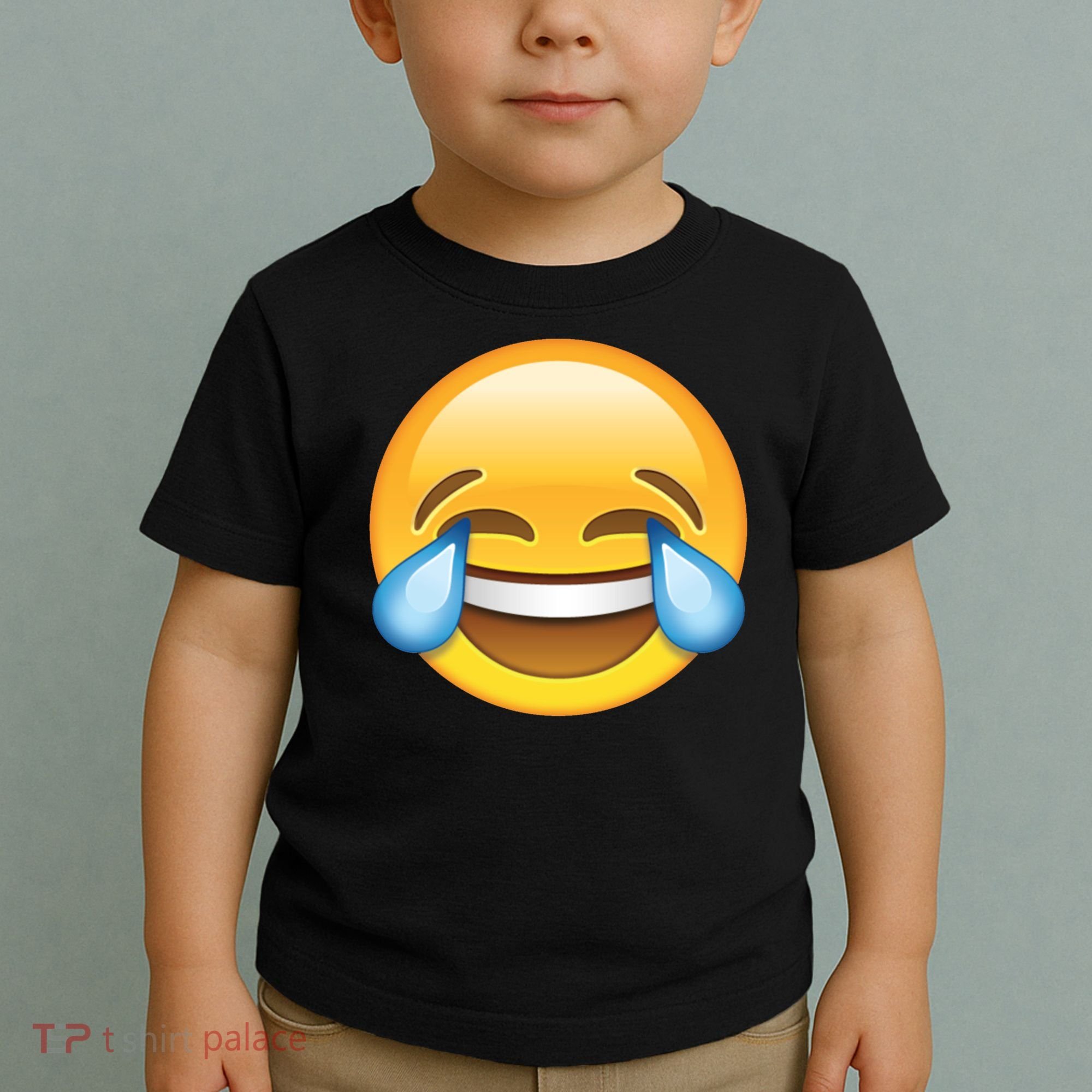Laughing out Loud Emoticon Emoji Smiley Crying Toddler T-Shirt