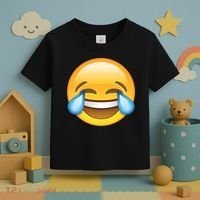 Laughing out Loud Emoticon Emoji Smiley Crying Toddler T-Shirt thumb 3