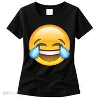 Laughing out Loud Emoticon Emoji Smiley Crying Women's T-Shirt thumb 0