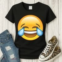 Laughing out Loud Emoticon Emoji Smiley Crying Women's T-Shirt thumb 3